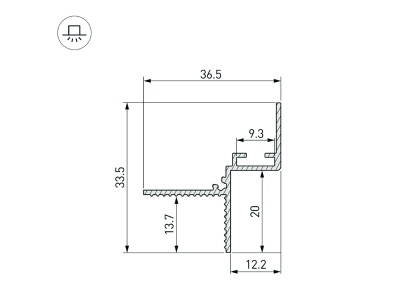 Профиль СEIL-SHADOW-12-3000 ANOD BLACK