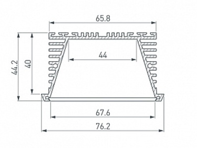Алюминиевый Профиль KLUS-POWER-RW70F-2000 ANOD