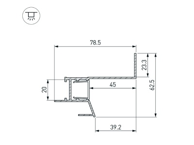 Профиль СEIL-S18-SHADOW-SIDE-3000 BLACK