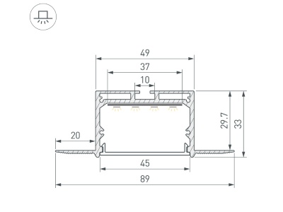 Профиль LINIA45-FANTOM-2000 ANOD