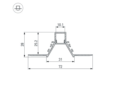 Профиль COMFORT10-V-FANTOM-2000 ANOD