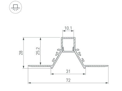 Профиль COMFORT10-V-FANTOM-2000 WHITE