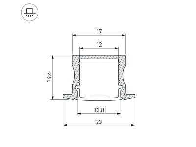 Профиль LINE-2315-F-2000 WHITE