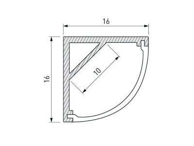 Профиль ARH-KANT-H16-2000 ANOD