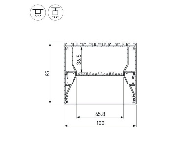 Профиль ARH-POWER-W100-2000 ANOD